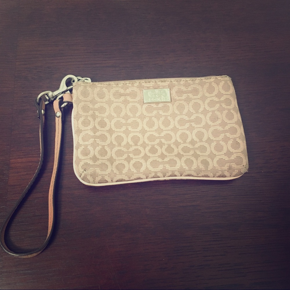 Pink Coach wristlet